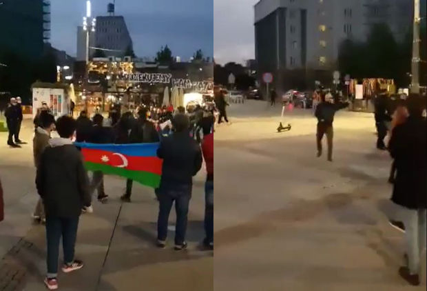 Polşada ermənilərin azərbaycanlılara atəş açmasının görüntüləri - ANBAAN VİDEO