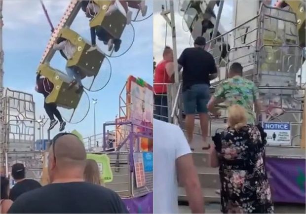 Avstraliyalı qadın ekstremal attraksionda 30 metr yüksəklikdən yıxıldı - VİDEO