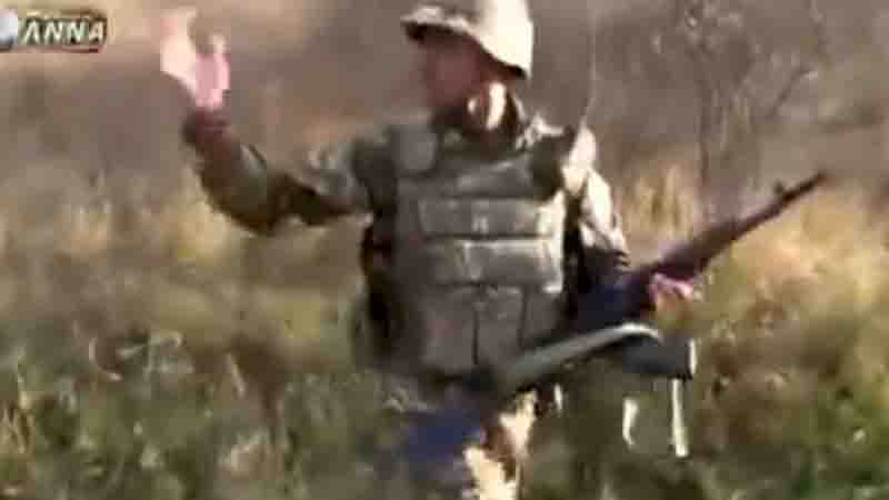 Azərbaycan əsgərinin gəldiyini görən ermənilər belə qaçdı (VİDEO)