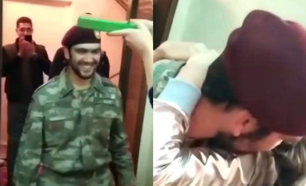 Vətən müharibəsində bir qolunu itirən qazimiz evinə qayıtdı - VİDEO