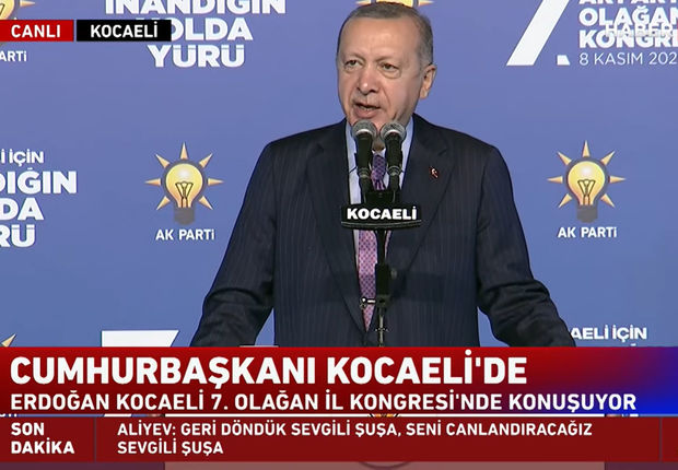 Ərdoğan Şuşanın azad edilməsi münasibəti ilə təbrik etdi - VİDEO