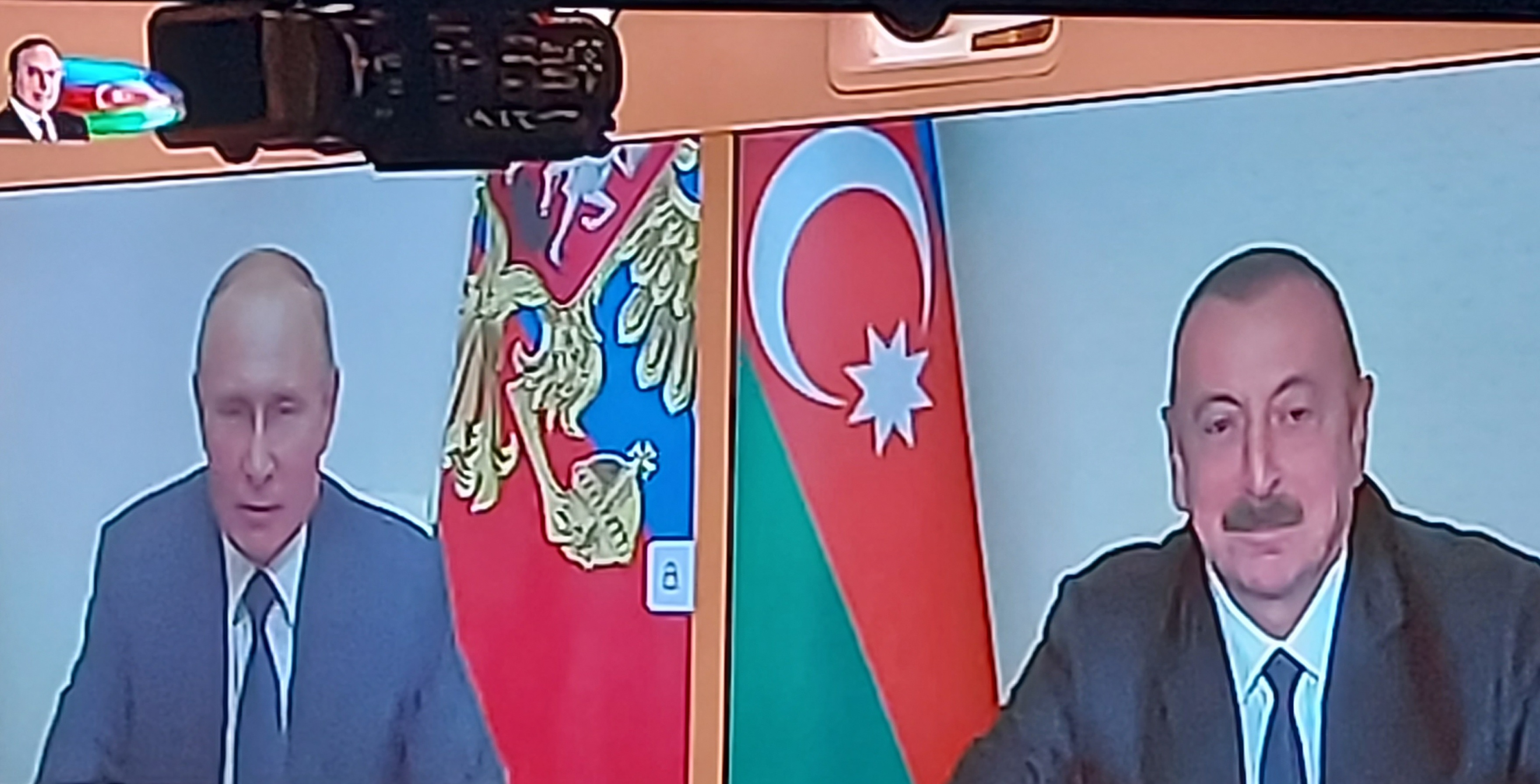 İlham Əliyevlə Vladimir Putinin danışıqları - VİDEO