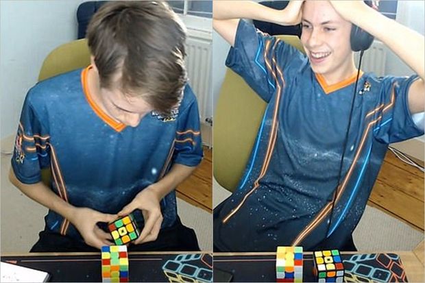 “Rubik kubu”nu cəmi 17 saniyəyə yığan gənc qalib gəldi - FOTO/VİDEO