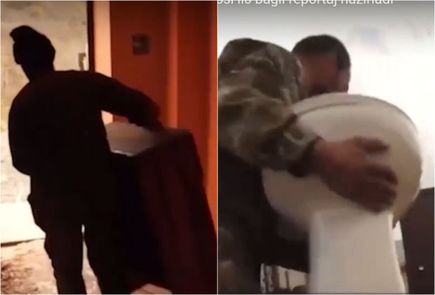 Ermənilərin Kəlbəcərdən miskin köçü: Çərçivələri, unitazları da aparırlar - VİDEO