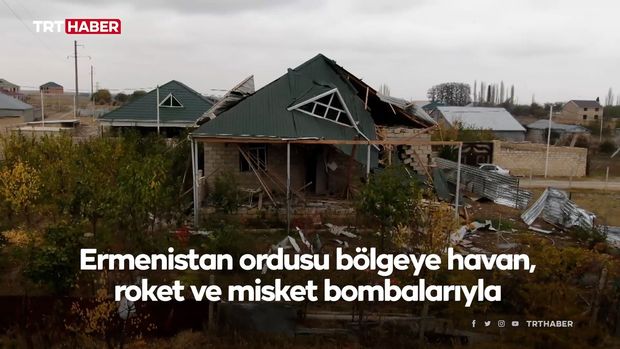 Tərtərdə müharibənin dəhşətli izləri havadan görüntüləndi - VİDEO