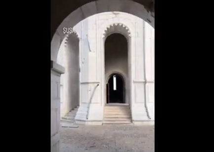 Əsgərimiz Şuşadakı kilsədən görüntülər paylaşdı - VİDEO