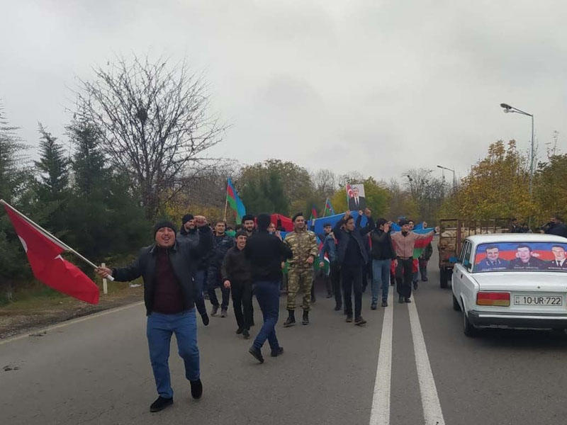 Ağdamda bayram yürüşü keçirilib - VİDEO - FOTO