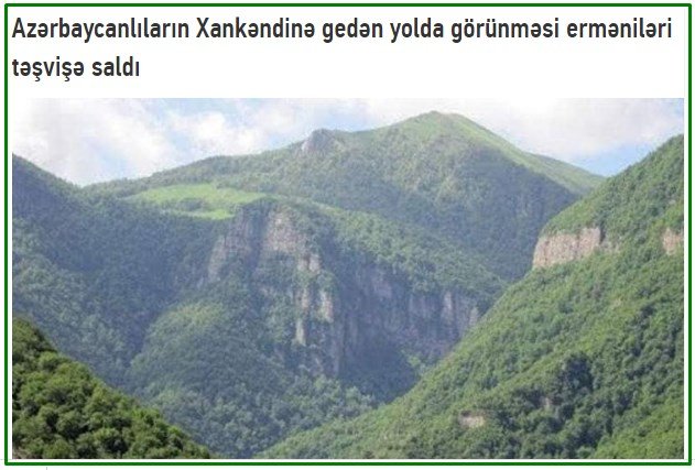 Azərbaycanlıların Xankəndinə gedən yolda görünməsi erməniləri təşvişə saldı