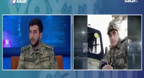 Efirə şəhid qardaşının hərbi formasında çıxdı