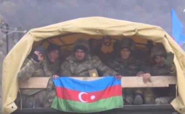 Kəlbəcərə ayaq basan ilk hərbçilərimizin sevinci - VİDEO