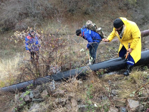 Şuşa şəhərinə içməli suyun verilməsinə başlanıldı - FOTO