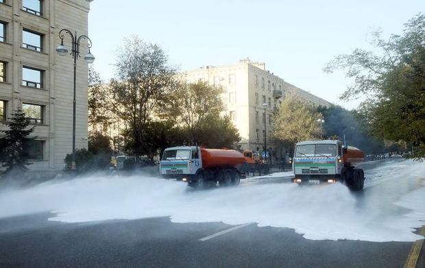 В Баку вновь проводится масштабная дезинфекция - ФОТО