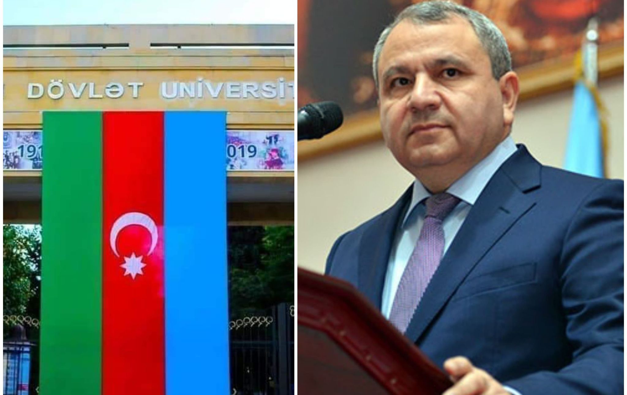 Bakı Dövlət Universitetindən bayrağımıza qarşı hörmətsizlik - BU DƏFƏ RƏHBƏRLİK - FOTOFAKT