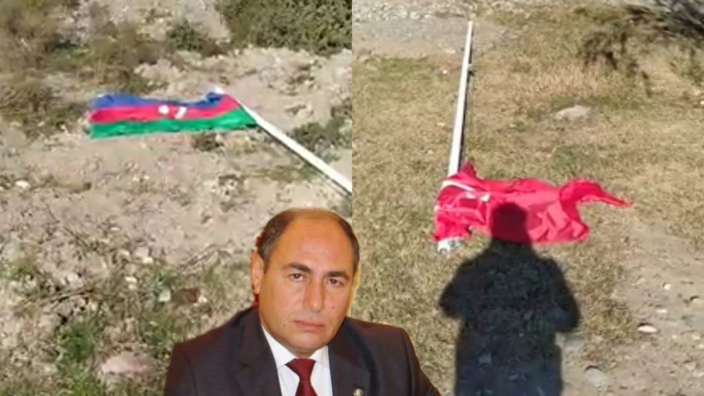 ŞOK HADİSƏ! İcra başçısı Azərbaycan-Türk bayraqlarını zibilliyə atdı – VİDEO