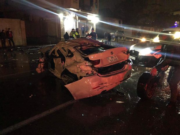 Bakıda üç tələbənin həyatına son qoyan dəhşətli qəzanın görüntüləri - ANBAAN VİDEO