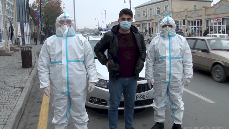 Koronavirus xəstəsi sükan arxasında tutuldu  - Foto