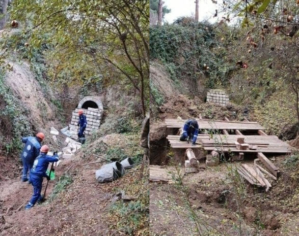 Ağdamda Şəmsi kəhrizində bərpa-təmir işlərinə başlanıldı - FOTO