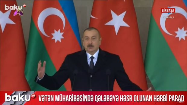 İlham Əliyev: “Demişdim, Zəfər günü gələcək, o gün gəldi. Eşq olsun Azərbaycan ordusuna!”