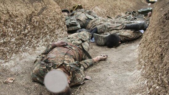 Ermənilər meyitlərini belə yığır - VİDEO