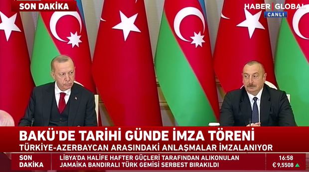 Azərbaycan və Türkiyə arasında sənədlərin imzalanma mərasimi - VİDEO