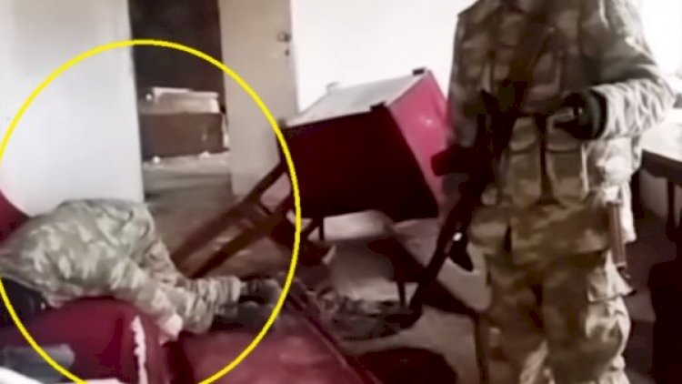 Əsgərimiz erməni diversantı belə boğub öldürdü - VİDEO