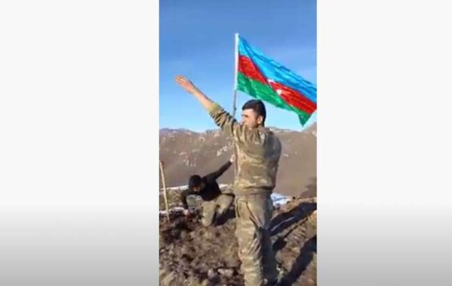 72 km yol gedib, Laçının ən hündür nöqtəsinə bayrağımızı sancdılar - VİDEO