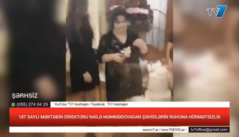 187 SAYLI MƏKTƏBİN DİREKTORUNDAN ŞƏHİDLƏRİN RUHUNA HÖRMƏTSİZLİK - SƏRT KARANTİNDƏ (VİDEO)