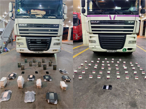 Gömrükçülər bəyan edilməyən 16 ədəd mobil telefon aşkarlayıblar - FOTO