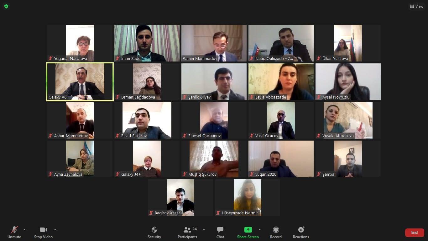 “Prezident İlham Əliyevin siyasi fəaliyyətinin uğurları və 8 noyabr Zəfər günü! Möhtəşəm parad! ” mövzusunda online formatda  elmi konfrans keçirildi