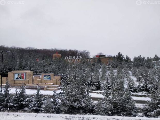 Quba və Qusar “ağ örpəyə” büründü - FOTO/VİDEO