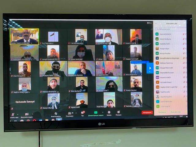 Nəsimi rayonunda Vətən müharibəsi iştirakçıları və yaralıları ilə video-görüş  keçirildi
