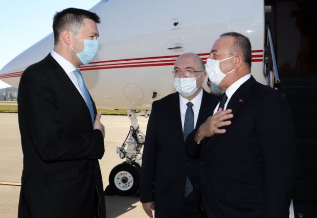 Çavuşoğlu Rusiyaya getdi - FOTO