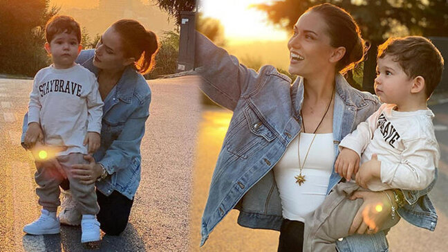 Fahriye oğlu ilə yeni görüntüsünü PAYLAŞDI - FOTO