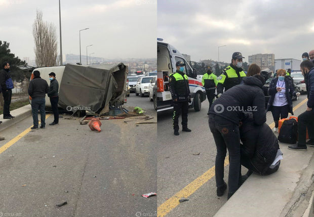 Bakıda dəhşətli qəza: Ölən var - FOTO