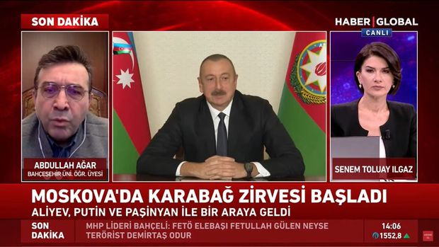 İlham Əliyev, Putin və Paşinyan görüşü “Haber Global”da - CANLI YAYIM