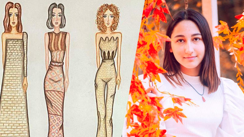 Vətənin abidələrini modaya daşıyan 16 yaşlı modelyer (FOTO)
