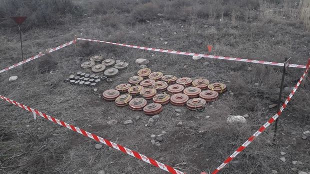 Ermənilərin ərazilərimizdə basdırdıqları hərbi sursatlar, minalar aşkarlandı - FOTO