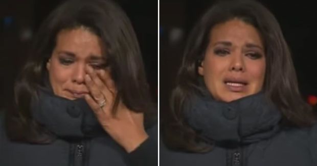 Jurnalist canlı yayımda göz yaşlarını saxlaya bilmədi - VİDEO