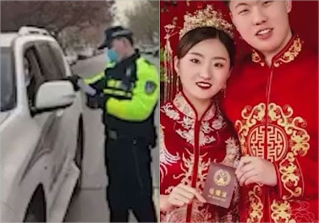 İşinə tələsən polis zabiti dünyanın ən qısa nikah mərasiminə imza atdı - VİDEO