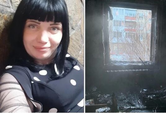 Qonşu yanan mənzildən beş uşağı xilas etdi - VİDEO