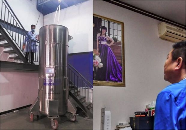 Diriltmək ümidi ilə ağciyər xərçəngindən ölən arvadının cəsədini dondurdu - FOTO