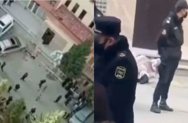 Bakıda oğlan özünü hündürmərtəbəli binadan atdı - FOTO/VİDEO