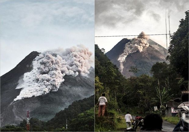 İndoneziyada vulkan püskürdü: Lava ətraf məntəqələrə doğru hərəkət edir - FOTO/VİDEO