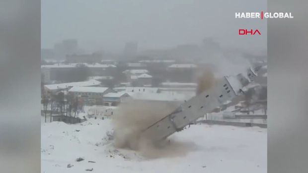 Nəhəng lift qalası partladıldı – ANBAAN VİDEO