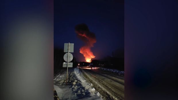 В России произошел пожар на пороховом заводе - ВИДЕО