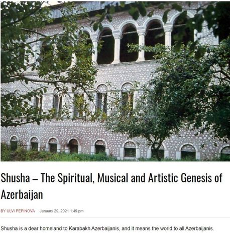 Böyük Britaniyada Şuşa haqqında məqalə yayımlanıb