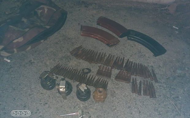 Naftalan şəhərində silah-sursat tapılıb - FOTO