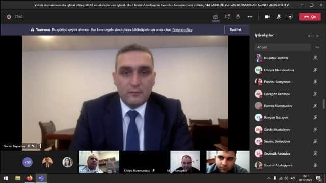 Mingəçevir Dövlət Universitetində Vətən müharibəsi iştirakçısı olan əməkdaşlarla görüş keçirilib