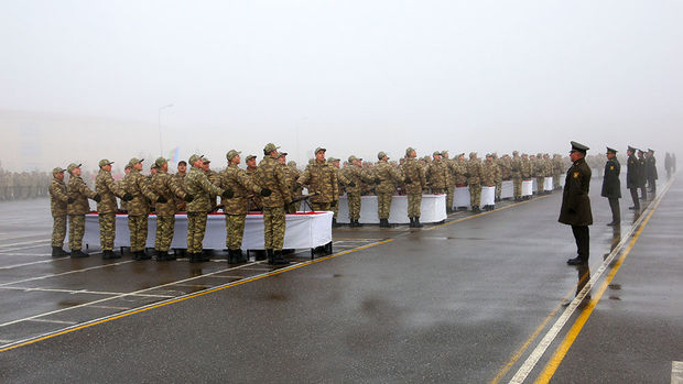Naxçıvan Qarnizonu Qoşunlarında andiçmə mərasimləri keçirilib - VİDEO