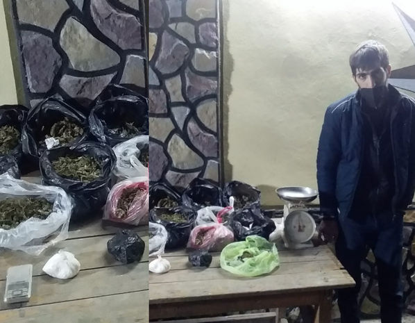 Yevlax sakinindən bir kiloqrama yaxın narkotik maddə aşkarlandı - FOTO